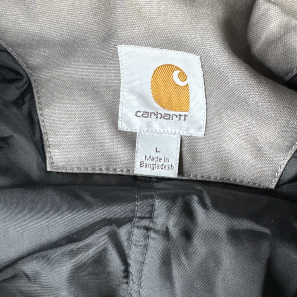 Carhartt Men's Firm Duck Traditional Coat Water Repellent Insulated Loose L - Picture 6 of 16